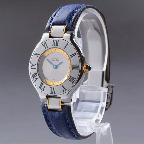 Cartier Limited Edition Blue Strap Ladies Watch - Picture 1 of 6